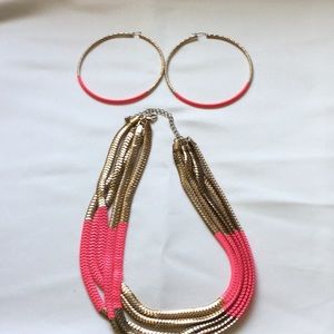 Big Hoop earnings and necklace